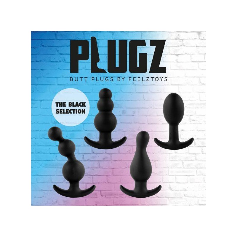 FeelzToys - Plugz Butt Plug Black Nr. 4